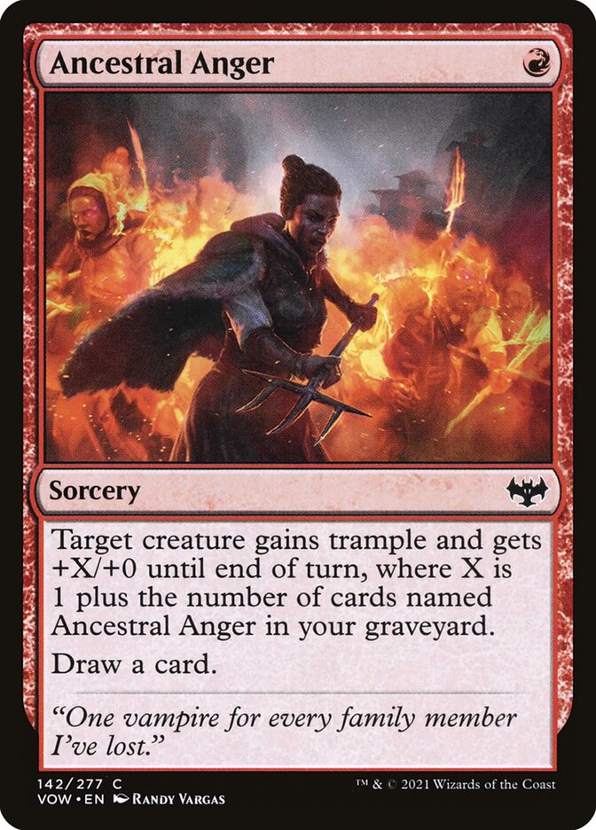 Ancestral Anger 142 (Innistrad: Crimson Vow) 