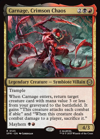Carnage, Crimson Chaos 125 (Marvel's Spider-Man)  - Foil