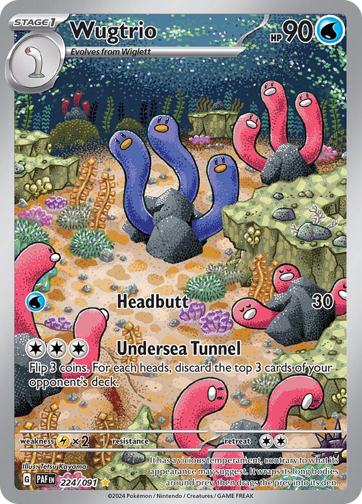 Wugtrio 224/091 (SV: Paldean Fates)  - Holofoil
