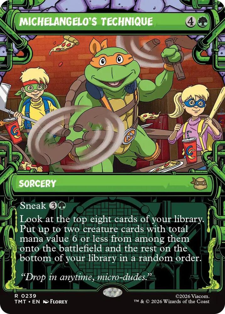 Michelangelo's Technique 239 (Teenage Mutant Ninja Turtles)  - Showcase Foil