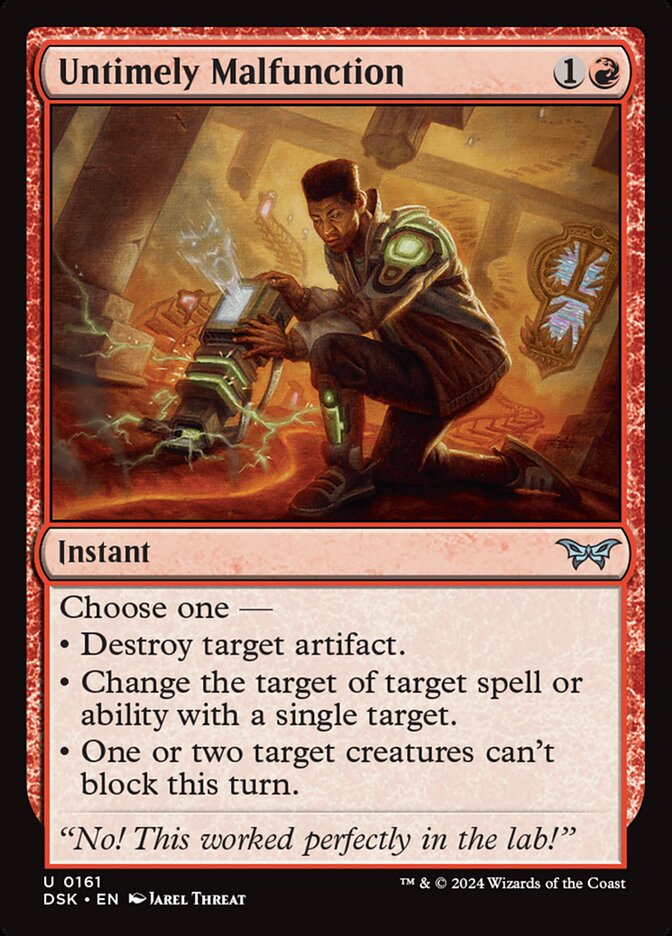 Untimely Malfunction 161 (Duskmourn: House of Horror)  - Foil