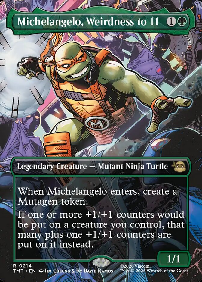 Michelangelo, Weirdness to 11 (Teenage Mutant Ninja Turtles) 