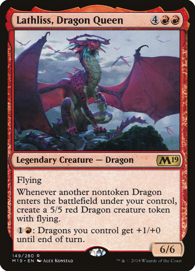 Lathliss, Dragon Queen 149 (Core Set 2019)  - Foil