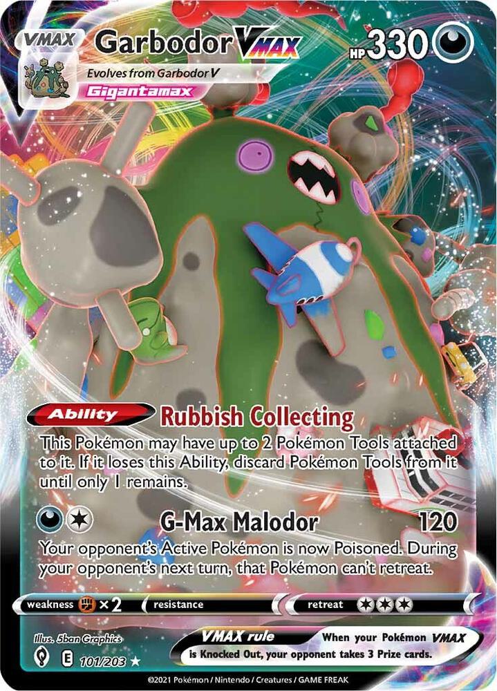 Garbodor VMAX 101/203 (SWSH07: Evolving Skies)  - Holofoil
