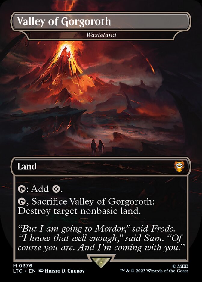 Valley of Gorgoroth - Wasteland 376/347 (Commander: The Lord of the Rings: Tales of Middle-earth)  - Borderless