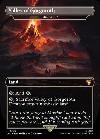 Valley of Gorgoroth - Wasteland 376/347 (Commander: The Lord of the Rings: Tales of Middle-earth)  - Borderless
