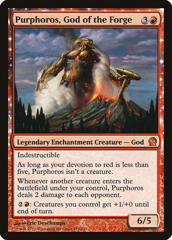 Purphoros, God of the Forge 135 (Theros)  - Foil