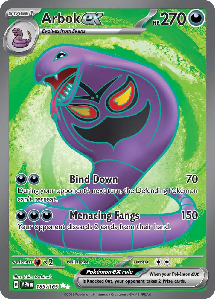 Arbok ex 185/165 (SV: Scarlet & Violet 151)  - Holofoil