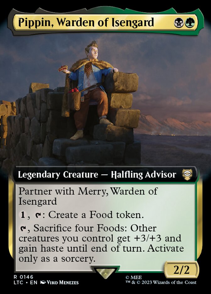 Pippin, Warden of Isengard 146 (Commander: The Lord of the Rings: Tales of Middle-earth)  - Extended Art