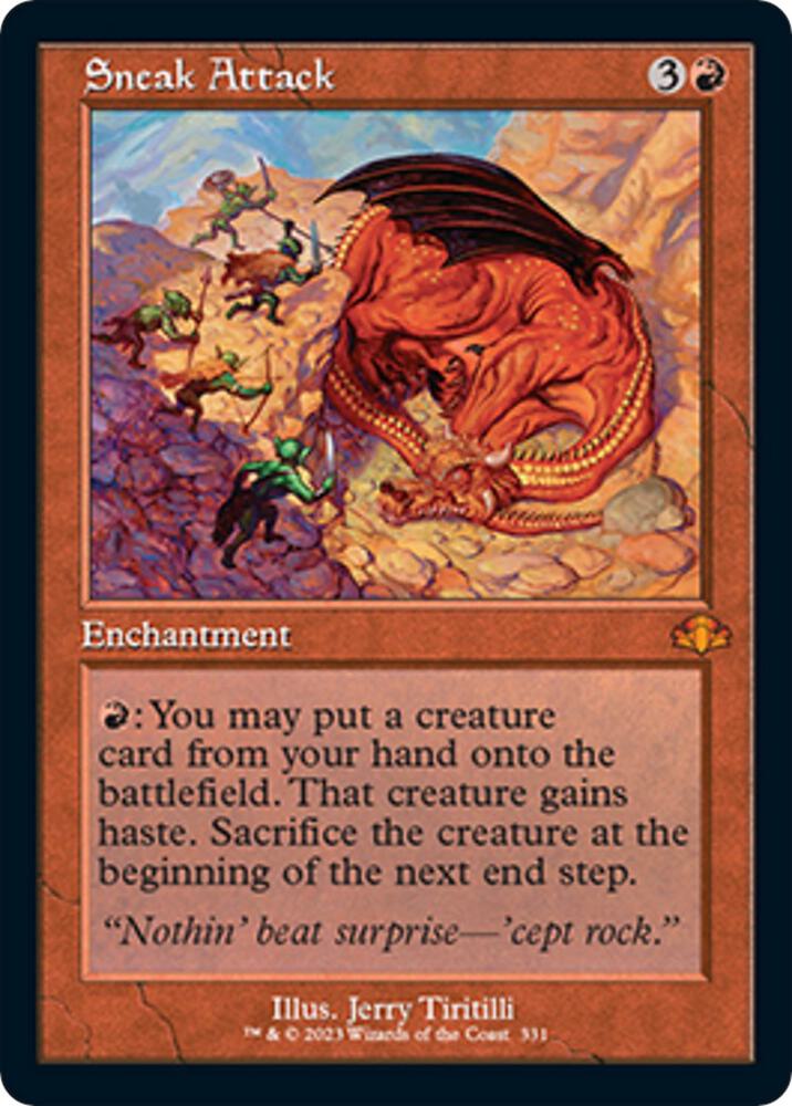Sneak Attack Retro Frame (Dominaria Remastered) 
