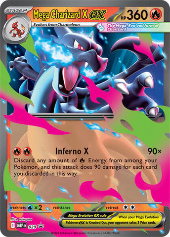 Mega Charizard X ex 029 029 (ME: Mega Evolution Promo)  - Holofoil