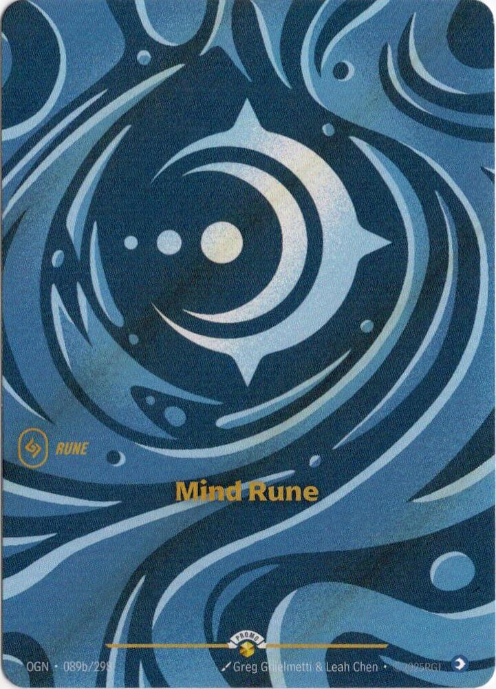Mind Rune (Riftbound Organized Play Promotional Cards)  - Foil