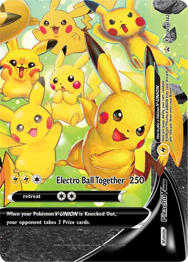 Pikachu V Union SWSH142 (SWSH: Sword & Shield Promo Cards)  - Holofoil