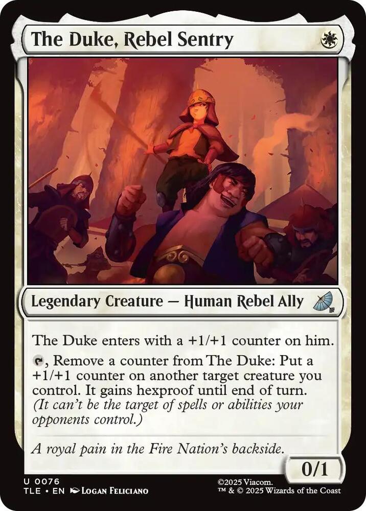 The Duke, Rebel Sentry 76/317 (Avatar: The Last Airbender: Eternal-Legal)  - Foil