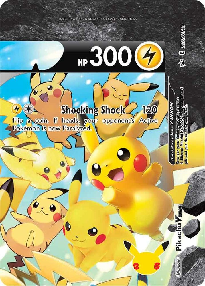 Pikachu V Union SWSH140 (SWSH: Sword & Shield Promo Cards)  - Holofoil