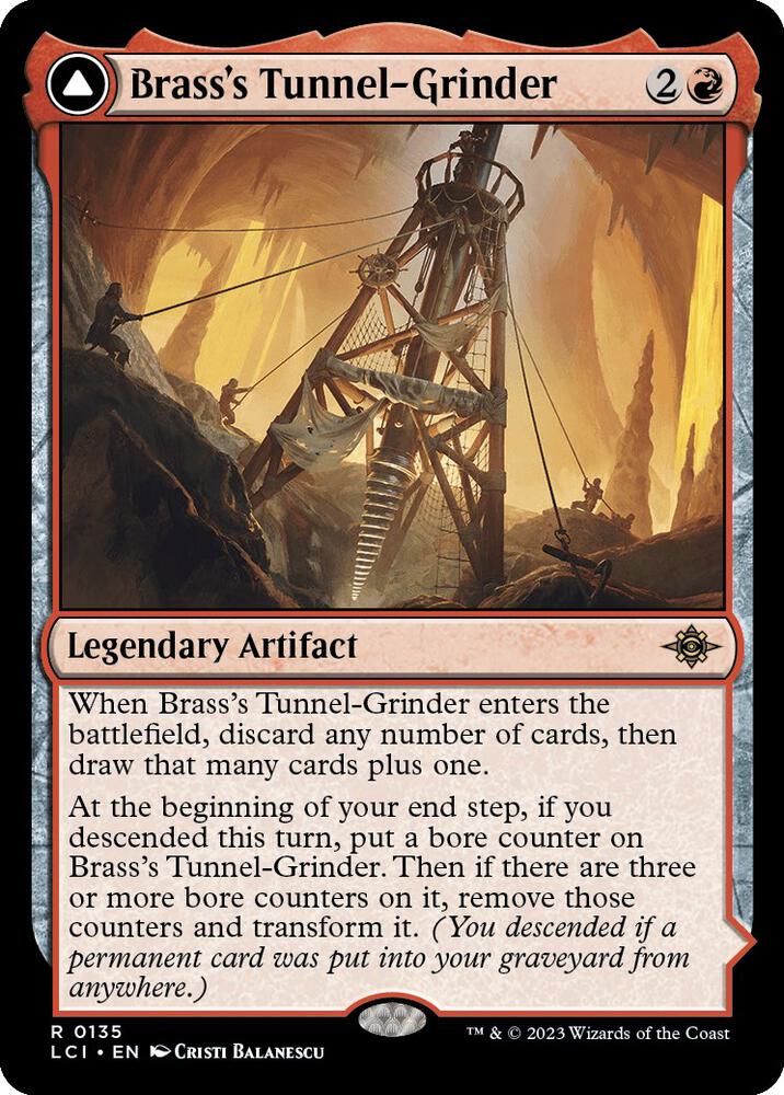 Brass's Tunnel-Grinder // Tecutlan, the Searing Rift 135/291 (The Lost Caverns of Ixalan) 