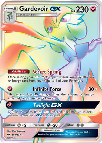 Gardevoir GX Secret 159/147 (SM - Burning Shadows)  - Holofoil