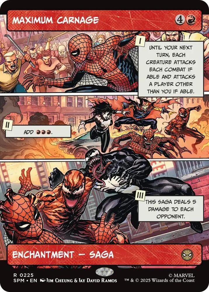 Maximum Carnage Borderless 225/198 (Marvel's Spider-Man)  - Showcase