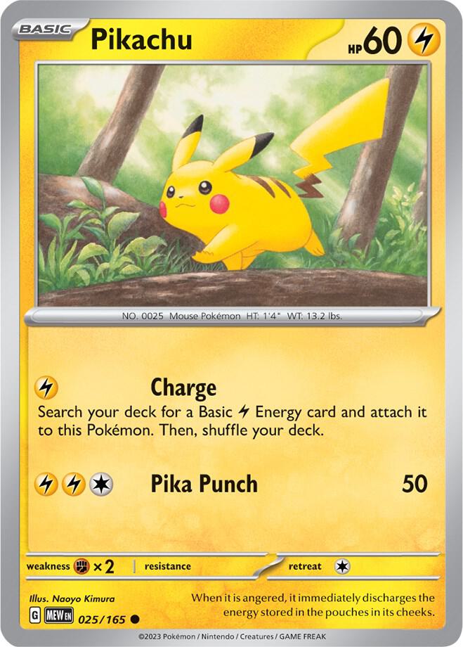 Pikachu 025/165 (SV: Scarlet & Violet 151) 