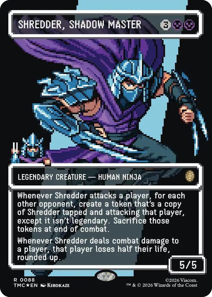Shredder Shadow Master Borderless  88 (Commander: Teenage Mutant Ninja Turtles)  - Surge Foil