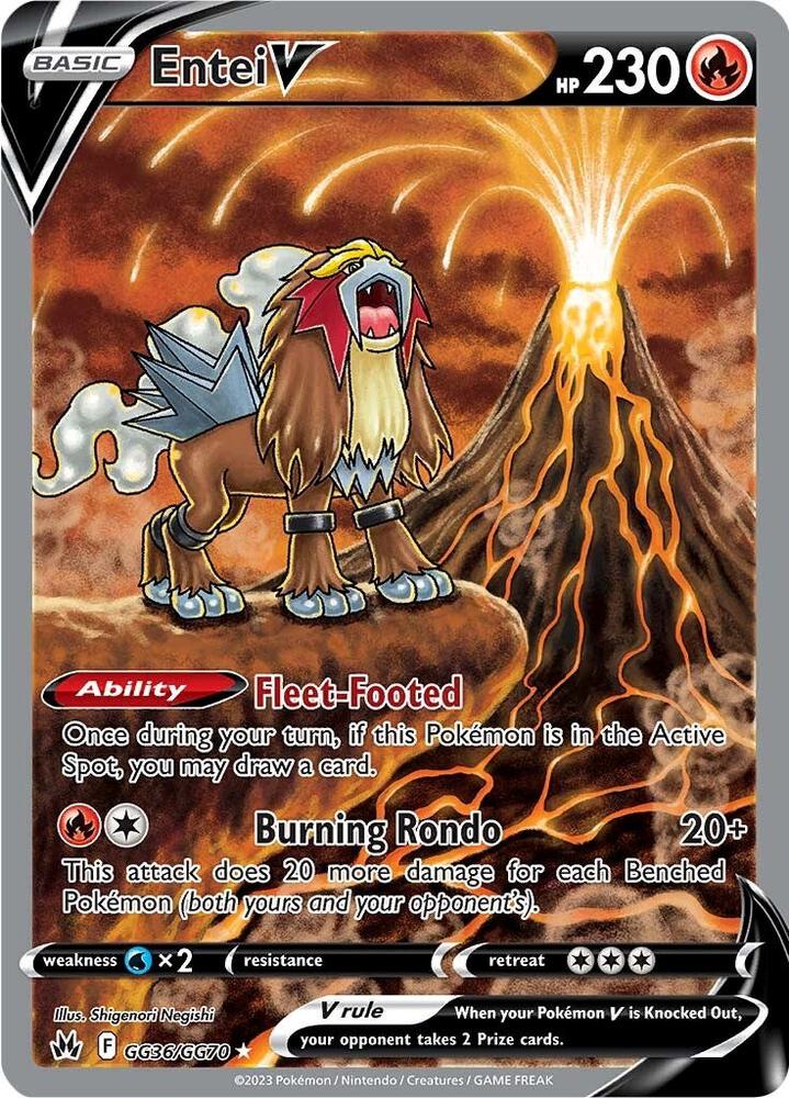 Entei V GG36/GG70 (Crown Zenith: Galarian Gallery)  - Holofoil