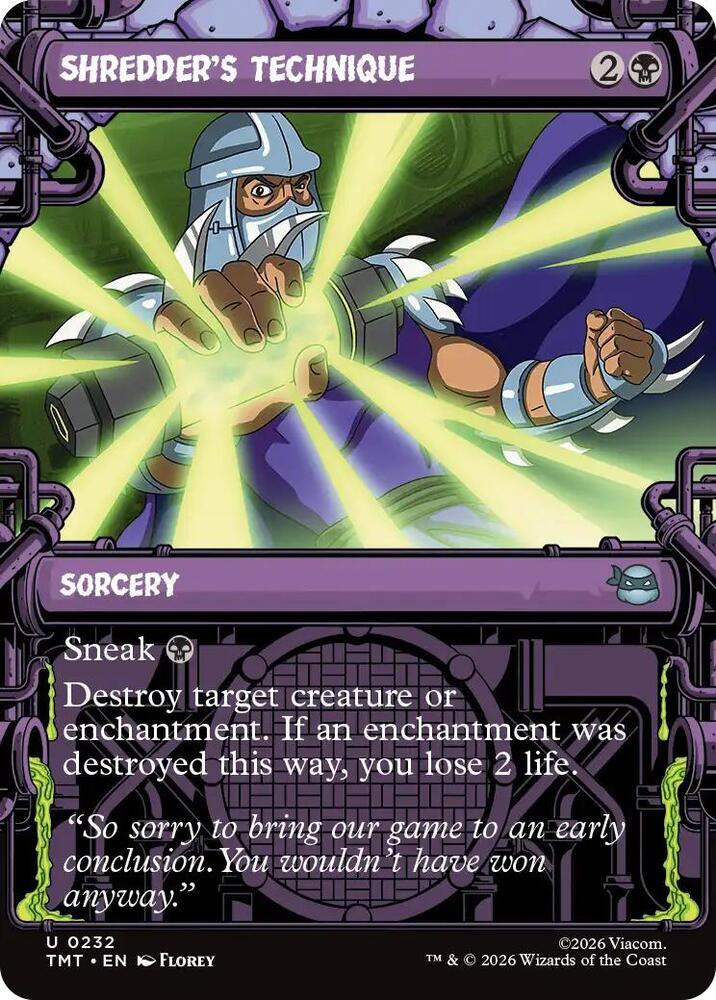 Shredder's Technique 232/260 (Teenage Mutant Ninja Turtles)  - Showcase Foil