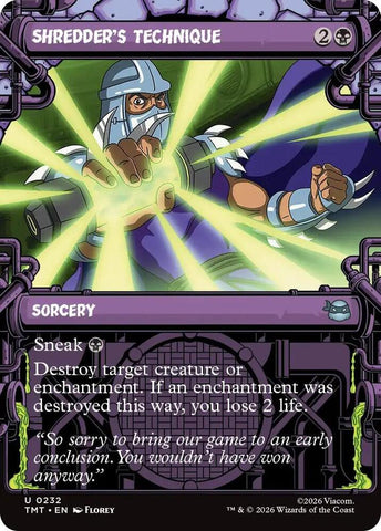 Shredder's Technique 232/260 (Teenage Mutant Ninja Turtles)  - Showcase Foil