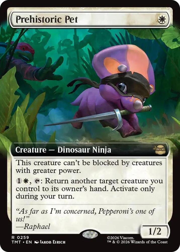 Prehistoric Pet Extended Art 259 (Teenage Mutant Ninja Turtles)  - Foil