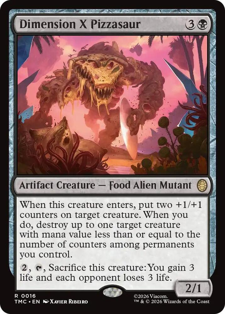 Dimension X Pizzasaur 16 (Commander: Teenage Mutant Ninja Turtles)  - Foil
