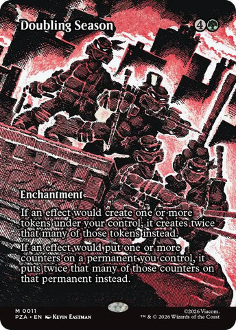 Doubling Season Borderless 11 (Teenage Mutant Ninja Turtles Source Material)  - Borderless Foil