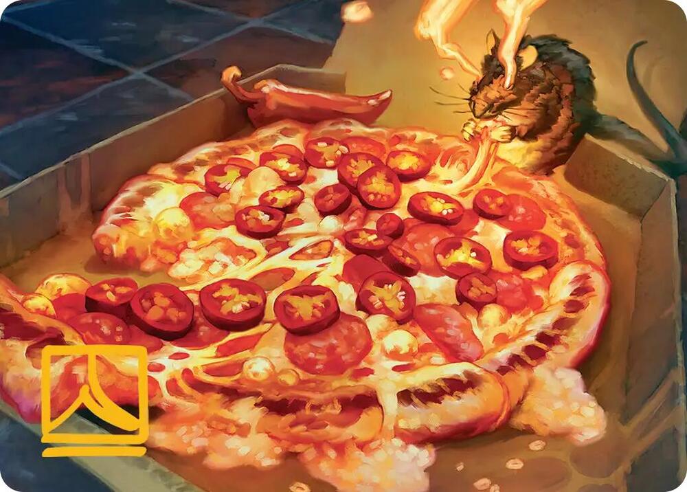 Spicy Oatmeal Pizza Art Card Gold Stamped Signature 11 (Art Series: Teenage Mutant Ninja Turtles) 