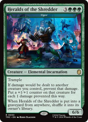 Heralds of the Shredder Vigor 53/0 (Commander: Teenage Mutant Ninja Turtles)  - Surge Foil