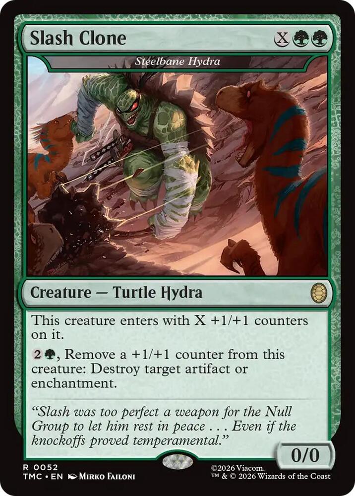 Slash Clone Steelbane Hydra 52/0 (Commander: Teenage Mutant Ninja Turtles)  - Surge Foil