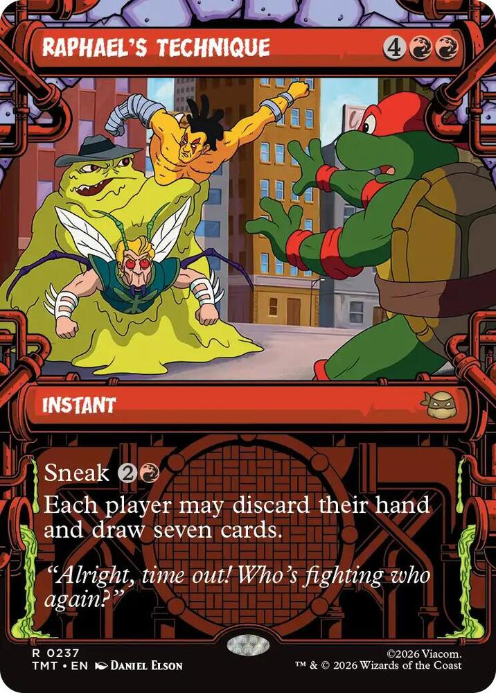 Raphaels Technique  237/260 (Teenage Mutant Ninja Turtles)  - Showcase Foil