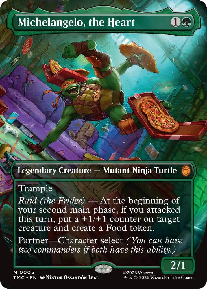 Michelangelo the Heart 0005 Borderless 5 (Commander: Teenage Mutant Ninja Turtles) 