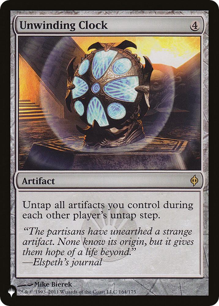 Unwinding Clock NPH-164/5075 (The List Reprints) 