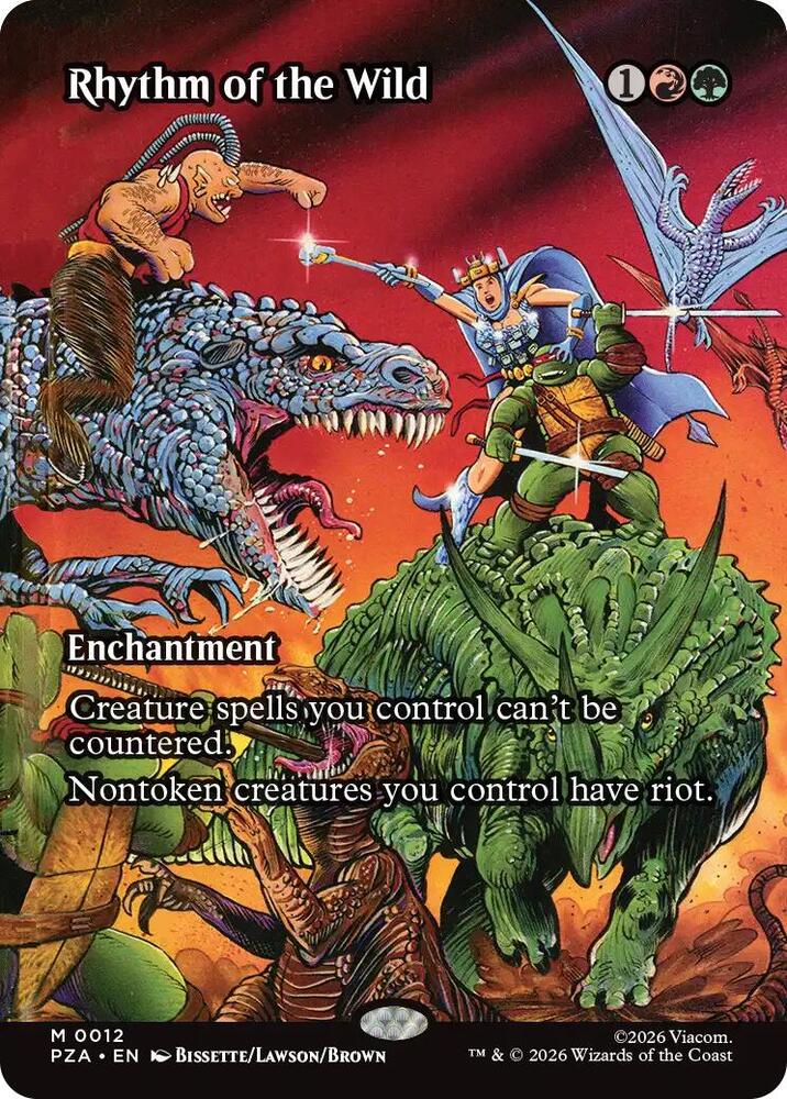 Rhythm of the Wild Borderless 12 (Teenage Mutant Ninja Turtles Source Material)  - Foil