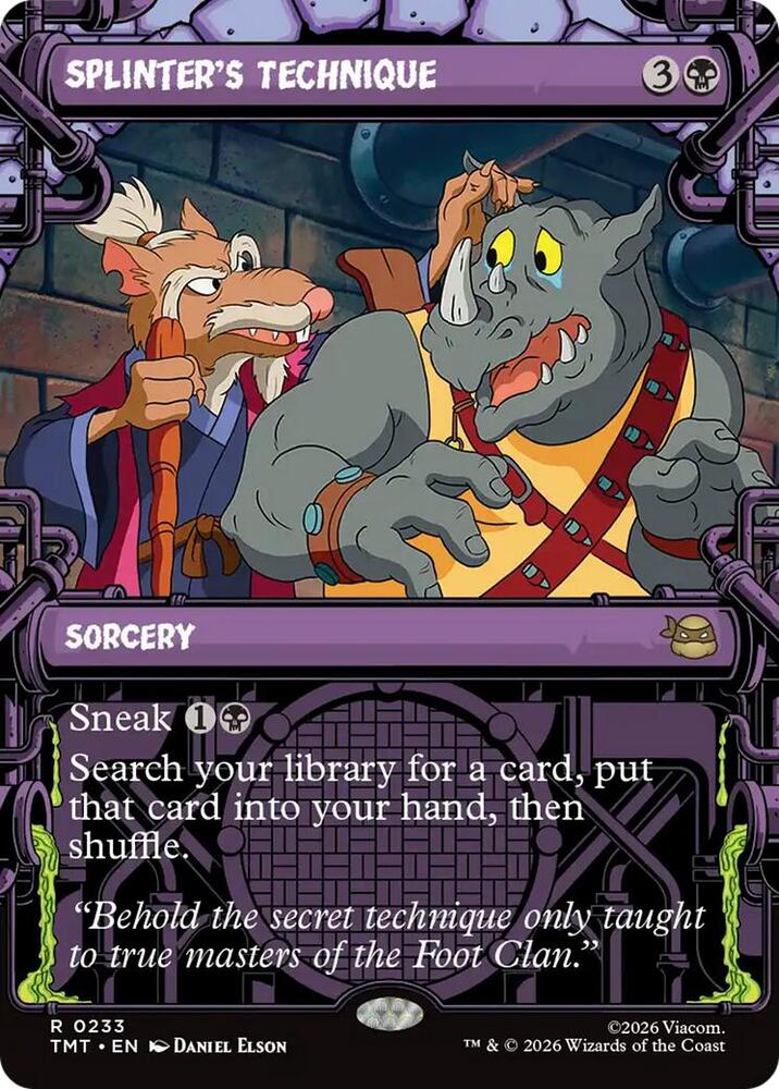 Splinters Technique  233/260 (Teenage Mutant Ninja Turtles)  - Showcase Foil