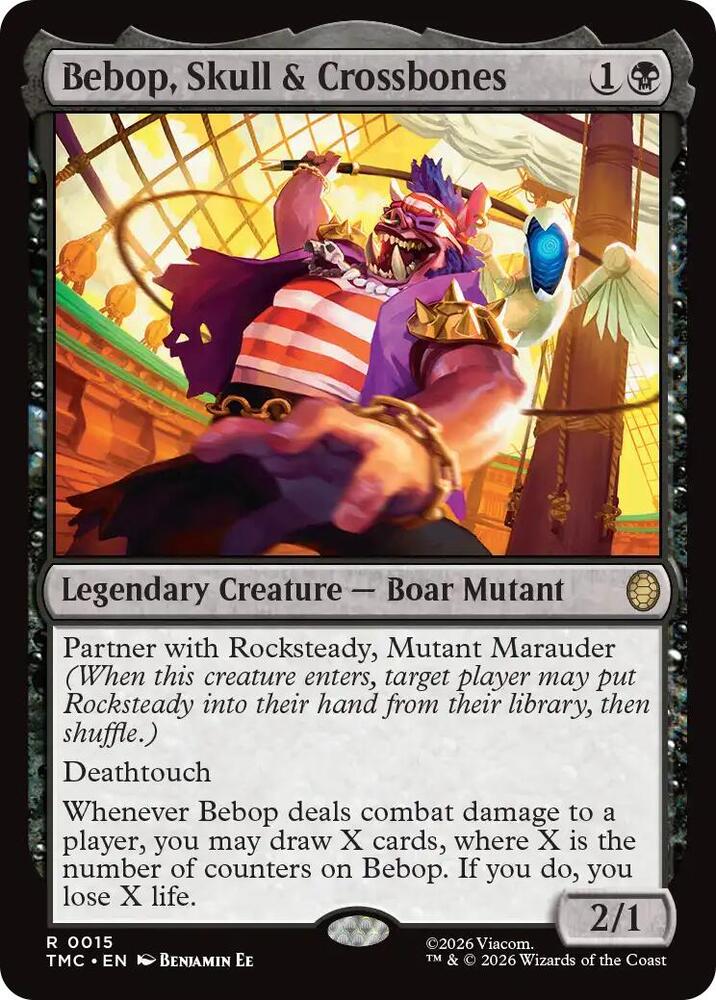 Bebop Skull and Crossbones 15 (Commander: Teenage Mutant Ninja Turtles)  - Foil