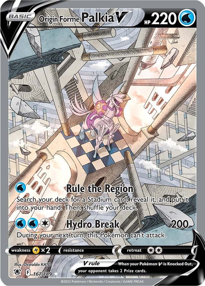 Origin Forme Palkia V Alternate Full Art 167/189 (SWSH10: Astral Radiance)  - Holofoil