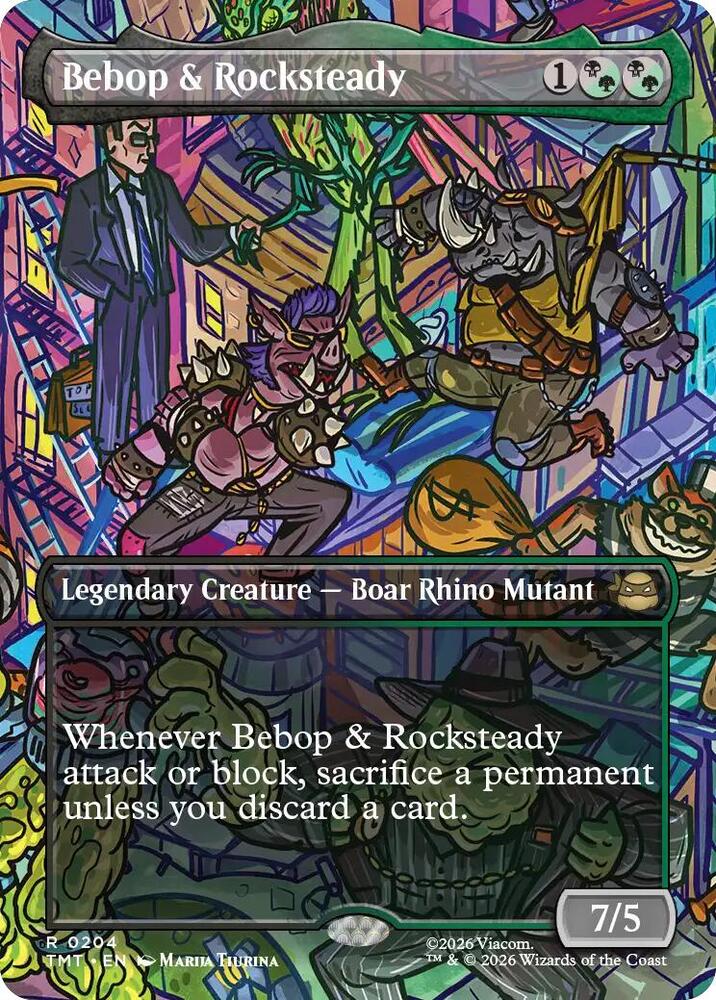 Bebop and Rocksteady Borderless 204 (Teenage Mutant Ninja Turtles) 