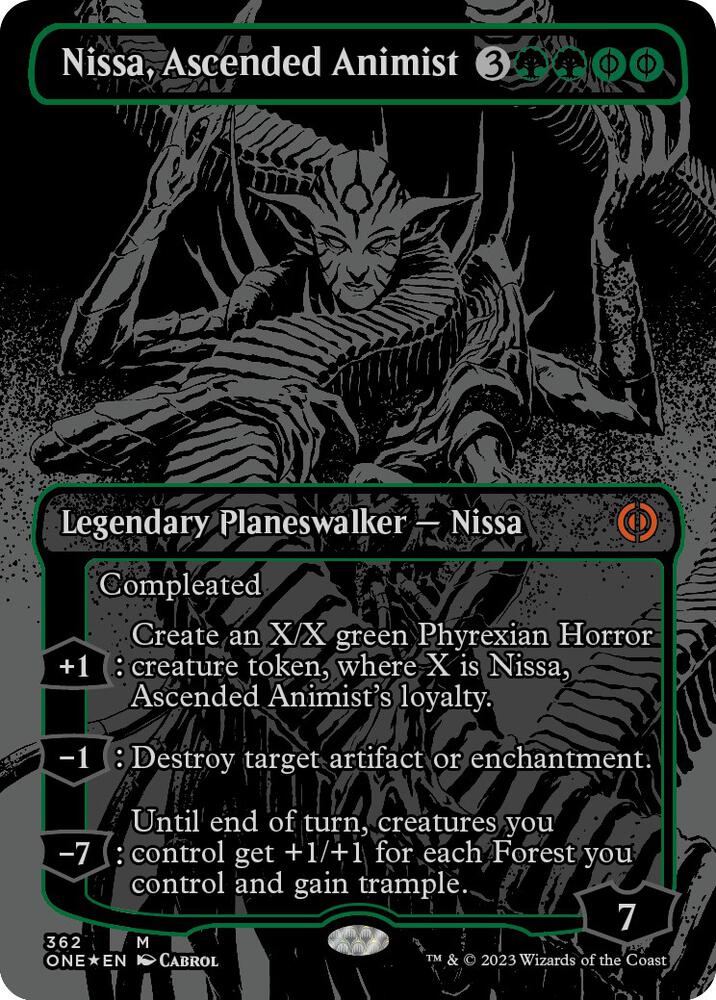 Nissa, Ascended Animist 362 (Phyrexia: All Will Be One)  - Oil Slick Foil