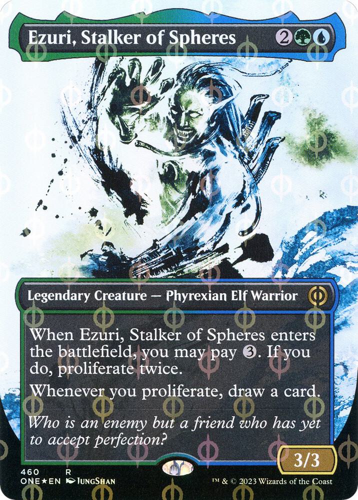 Ezuri, Stalker of Spheres 460/271 (Phyrexia: All Will Be One)  - Borderless Compleat Foil