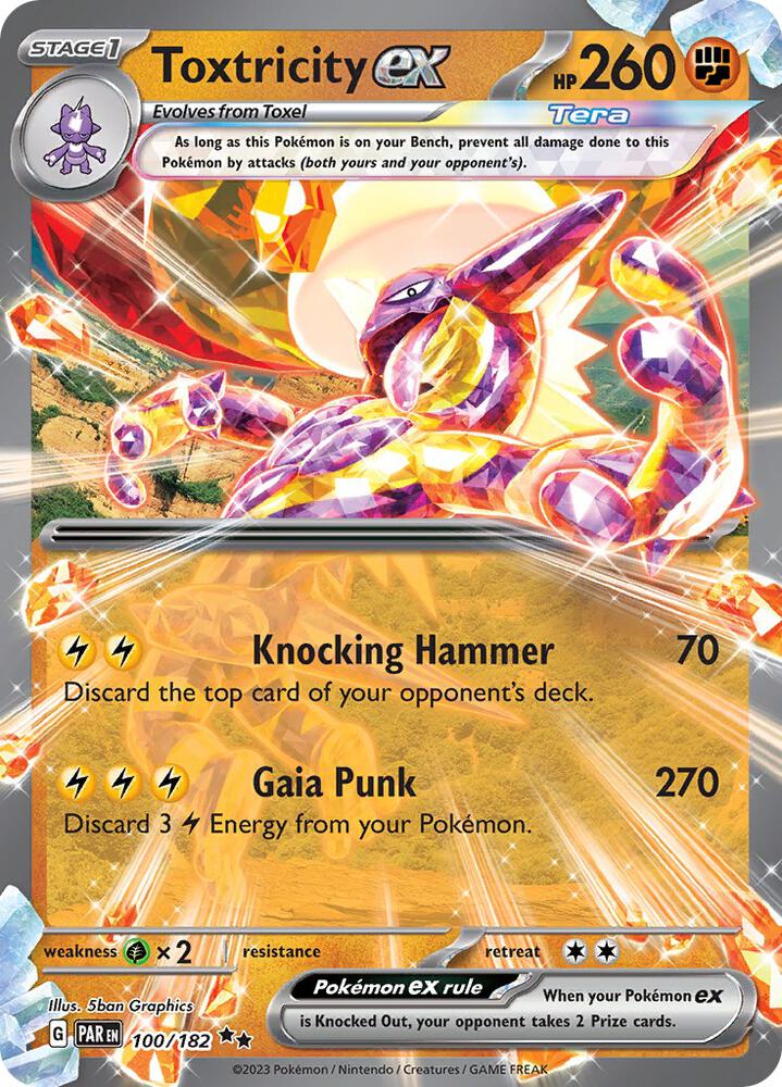 Toxtricity ex 100/182 (SV04: Paradox Rift)  - Holofoil