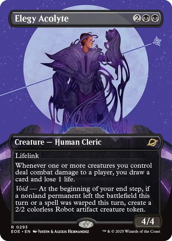 Elegy Acolyte  293/276 (Edge of Eternities)  - Borderless Foil