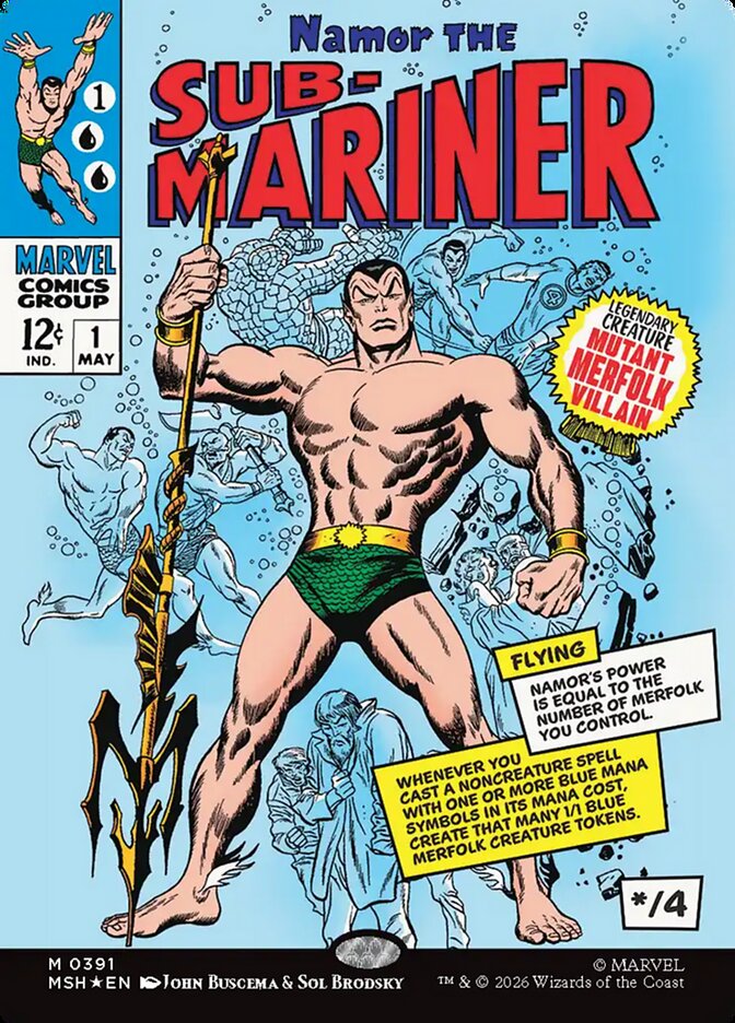 Namor the Sub-Mariner 391/303 (Marvel Super Heroes)  - Borderless Foil