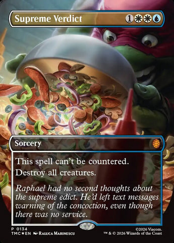 Supreme Verdict Borderless 134/0 (Commander: Teenage Mutant Ninja Turtles)  - Foil