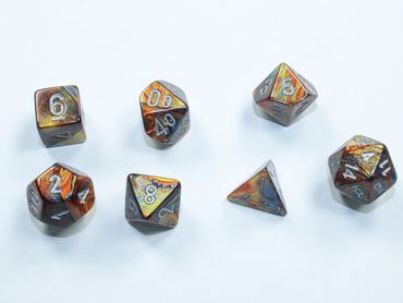 Chessex Dice Lustrous Gold/silver Mini-Polyhedral 7-Die Set