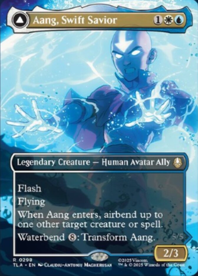 Aang, Swift Savior // Aang and La, Ocean's Fury 298 (Avatar: The Last Airbender)  - Borderless Foil