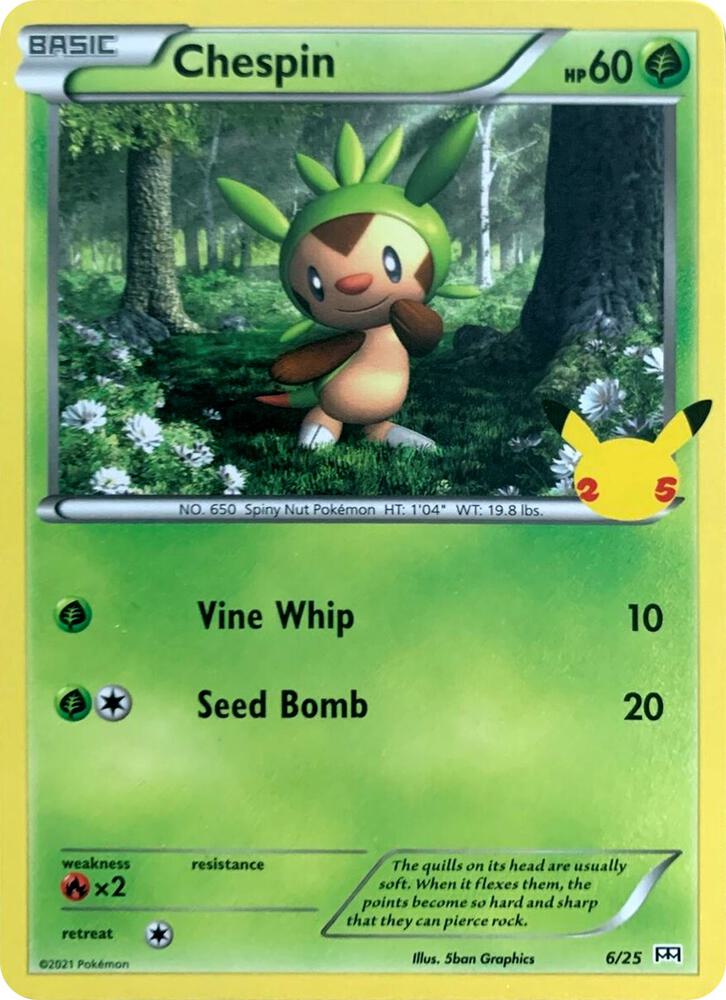 Chespin 006/025 (McDonald's 25th Anniversary Promos) 